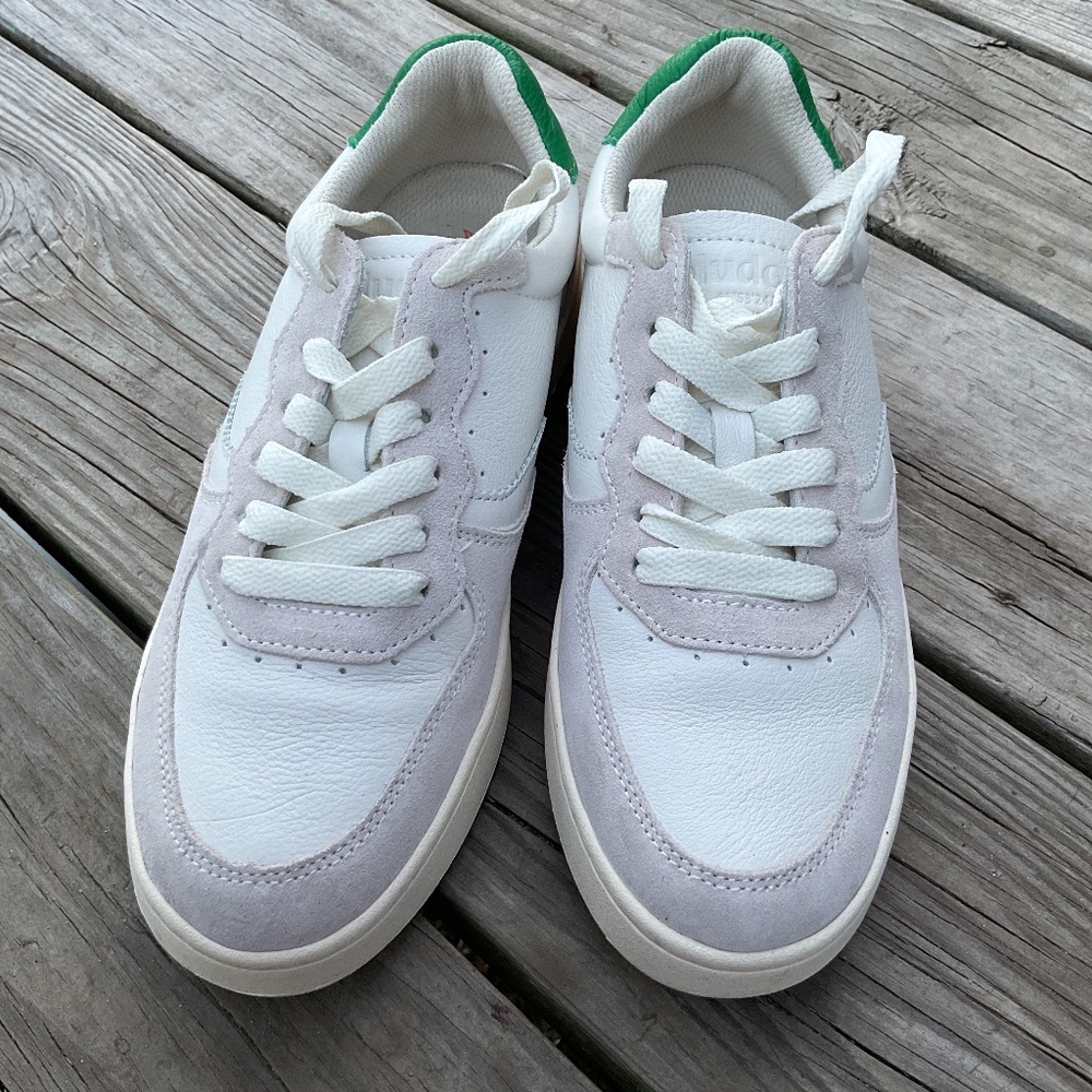 Soludos White and Green Shoes